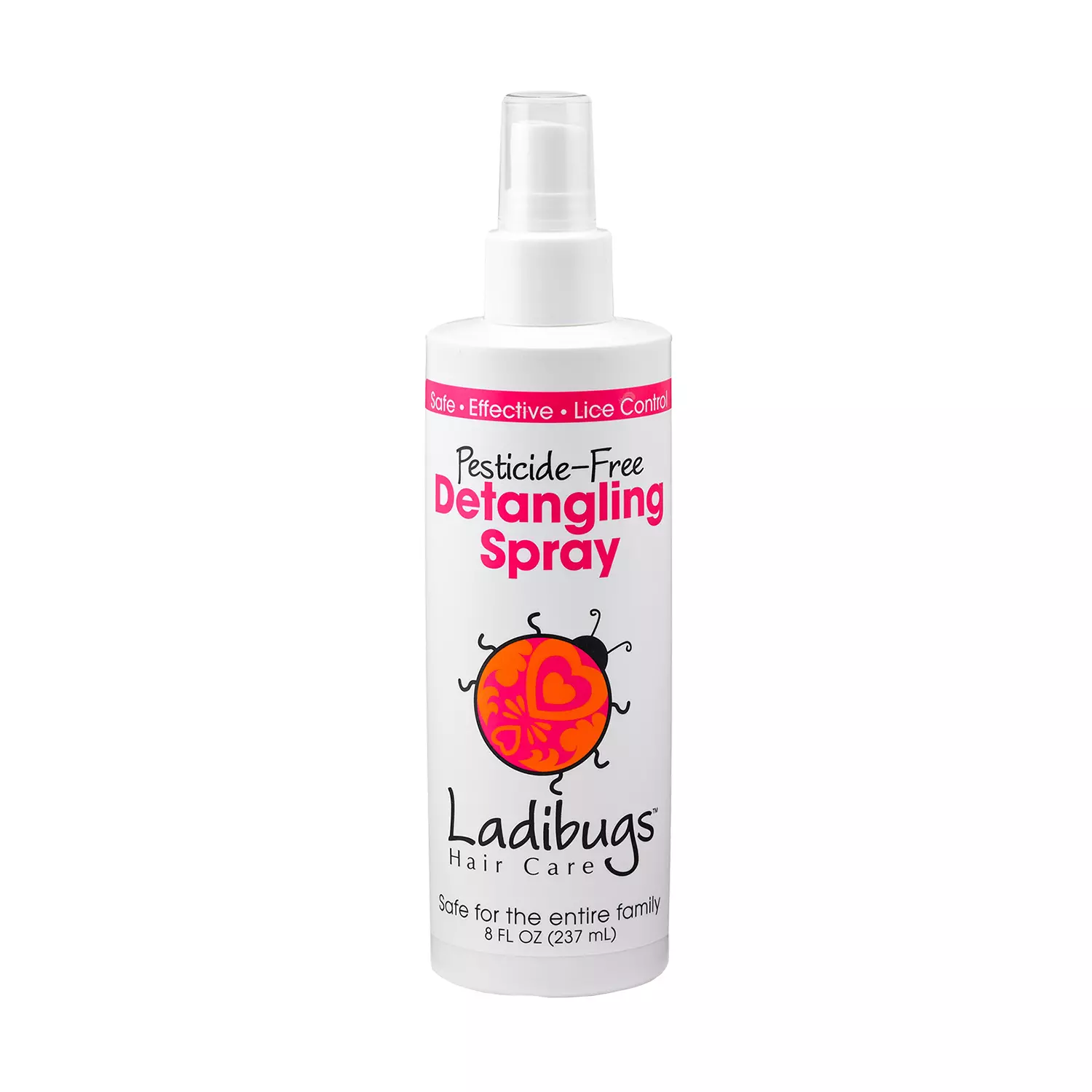 Ladibugs Detangler Spray 8oz | Best Kids Hair Detangling | Leave-in Conditioner & Head Lice Deterrent | Natural, Sulfate-Free, Made in The USA