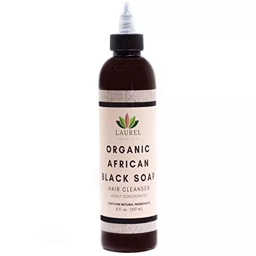 Laurel Essential Organic African Black Soap Hair Cleanser