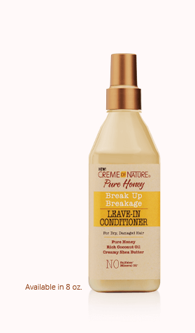 Leave-in Conditioner by Creme of Nature, Pure Honey, Coconut Oil and Shea Butter Formula, for Dry Damaged Hair, 8 Oz