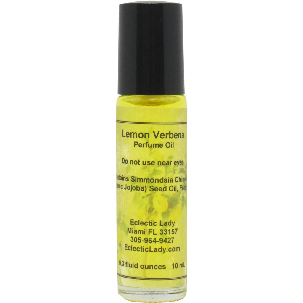 Lemon Verbena Perfume Oil, Small - Organic Jojoba Oil, Roll On, 0.3 oz 0.3 Fl Oz (Pack of 1)