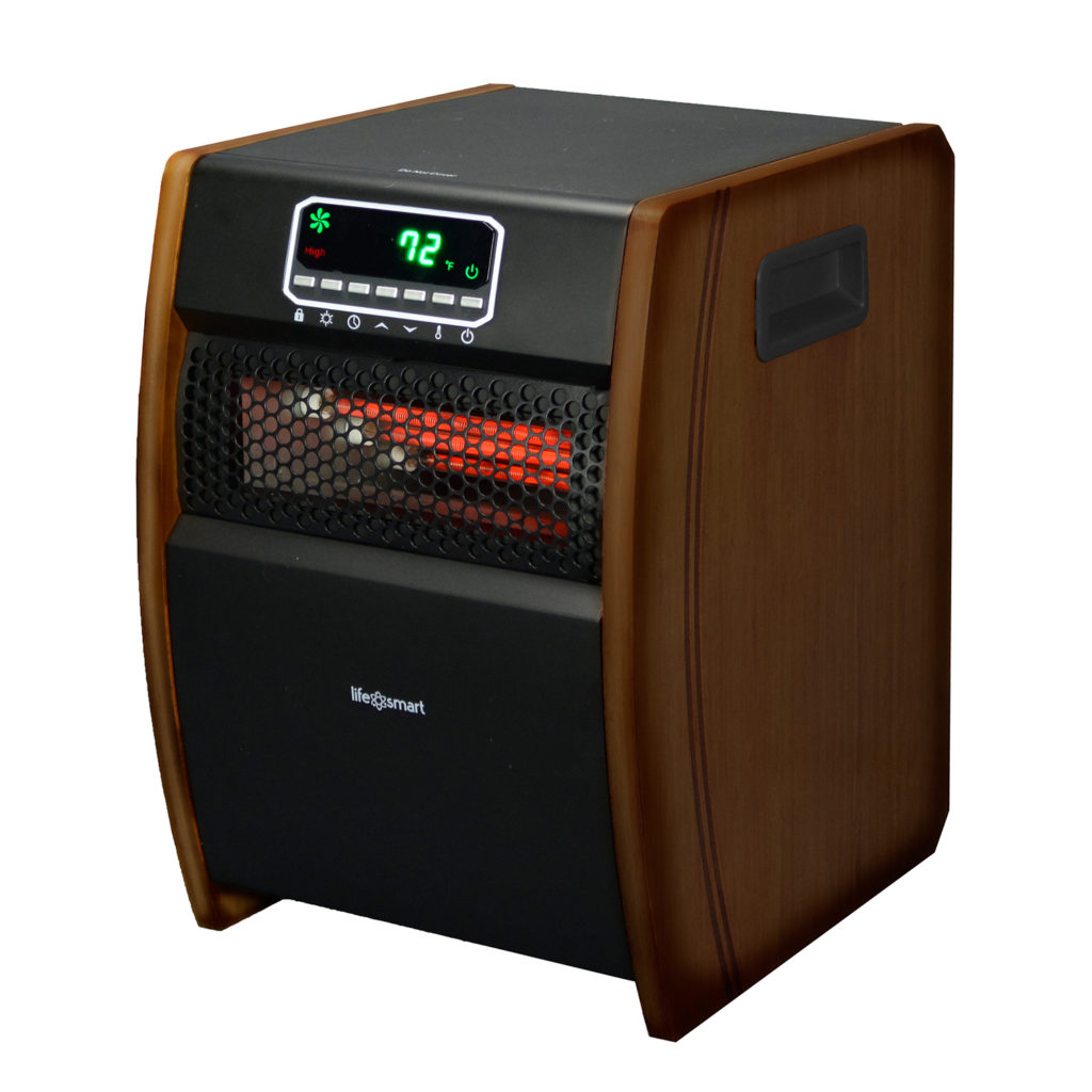 LIFE SMART 6 Element w/Remote Large Room Infrared Heater – Black/Gray