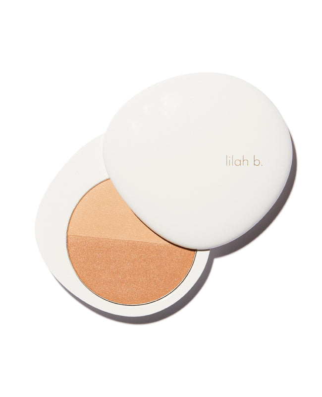 lilah b. - Bronzed Beauty Bronzer Duo - b. sunkissed - Multipurpose Bronzer Duo to Highlight + Contour and Blend