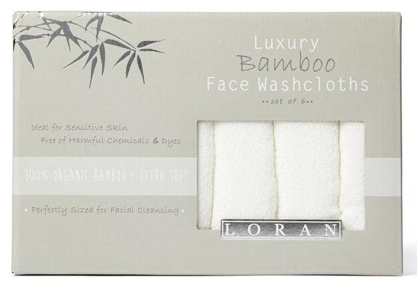 LORAN Luxury Bamboo Facial Washcloths