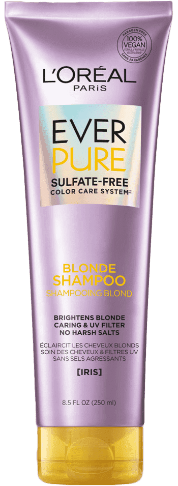 L'Oreal Paris EverPure Blonde Sulfate Free Shampoo for Color-Treated Hair, Neutralizes Brass + Balances, For Blonde Hair, 8.5 Fl Oz (Packaging May Vary) SHAMPOO 8.5 Fl Oz (Pack of 1)