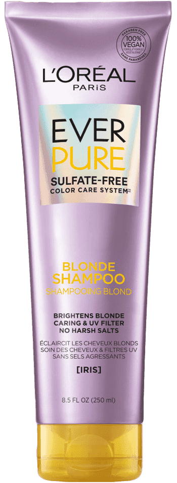 L'Oreal Paris EverPure Blonde Sulfate Free Shampoo for Color-Treated Hair, Neutralizes Brass + Balances, For Blonde Hair, 8.5 Fl Oz (Packaging May Vary) SHAMPOO 8.5 Fl Oz (Pack of 1)