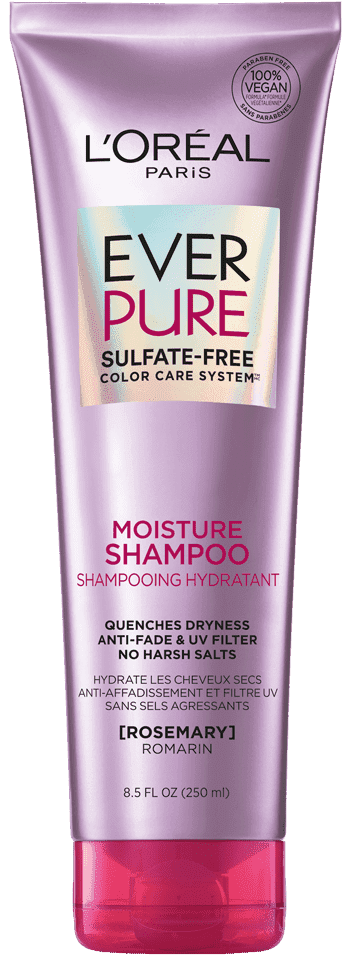 L'Oreal Paris EverPure Moisture Sulfate Free Shampoo for Color-Treated Hair, Rosemary, 8.5 Fl; Oz (Packaging May Vary) 8.5 Fl Oz (Pack of 1) Shampoo