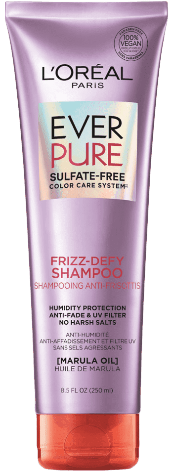 L'Oreal Paris EverPure Sulfate Free Frizz Defy Shampoo, with Marula Oil, 8.5 Fl; Oz (Packaging May Vary) SHAMPOO 8.5 Fl Oz (Pack of 1)