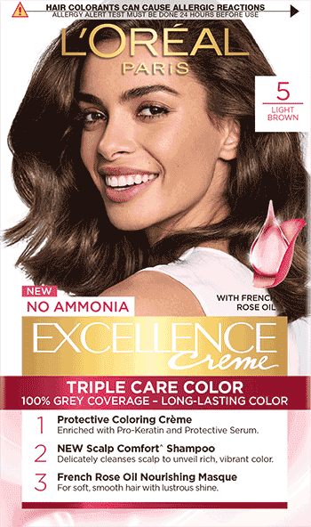 L'Oreal Paris Excellence Creme Permanent Triple Care Hair Color, 6 Light Brown 