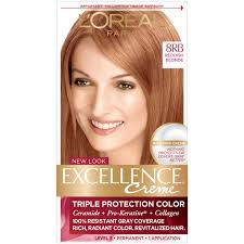 L'Oreal Paris Excellence Creme Permanent Triple Care Hair Color, 8RB Medium Reddish Blonde