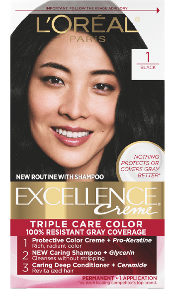 L’Oreal Paris Excellence Creme Triple Protection Hair Color- Black