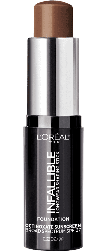L'Oreal Paris Makeup Infallible Longwear Shaping Stick Foundation, 412 Espresso, 1 Tube, 0.32 Ounce Espresso 0.32 Ounce (Pack of 1)