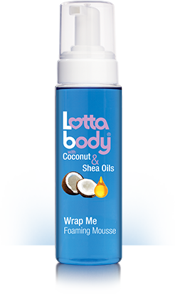 Lotta Body Wrap Me Foaming Mousse with Coconut and Shea Oil, 7 Ounce (Including Double Sided Edge Control Hair Brush & 3 pc Rat Tail Comb Set) Foam Mousse & Hair Styling Tools Kit