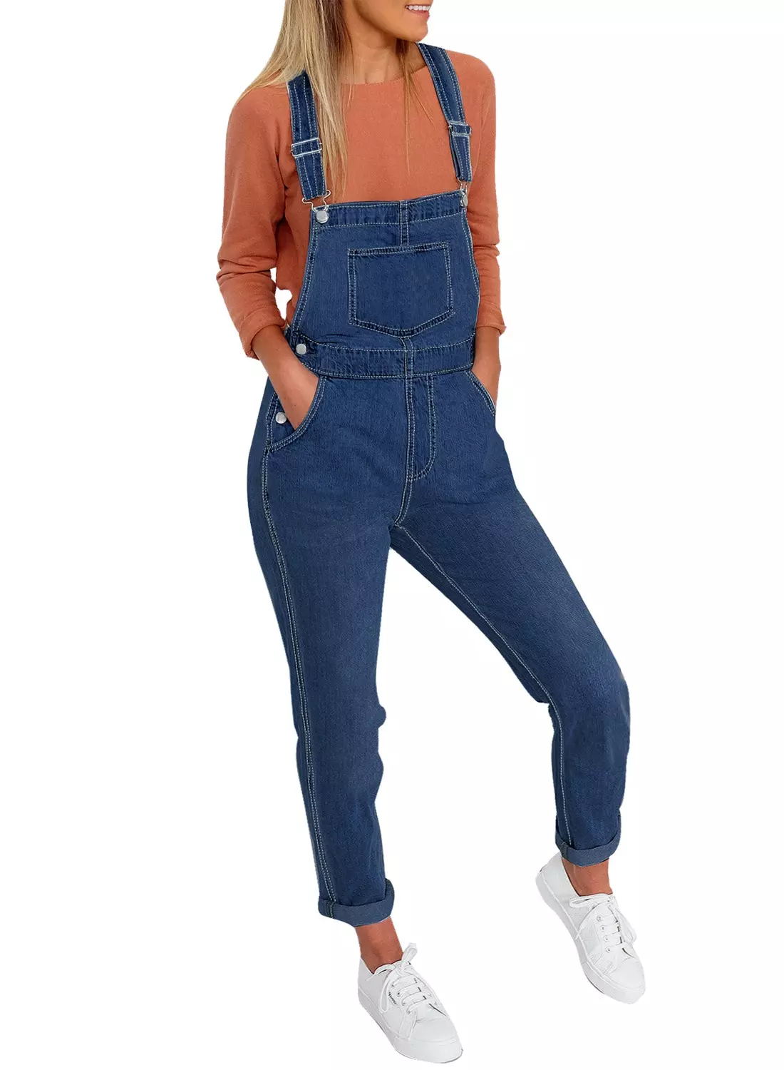 Luvamia Women’s Casual Denim Bib Overalls