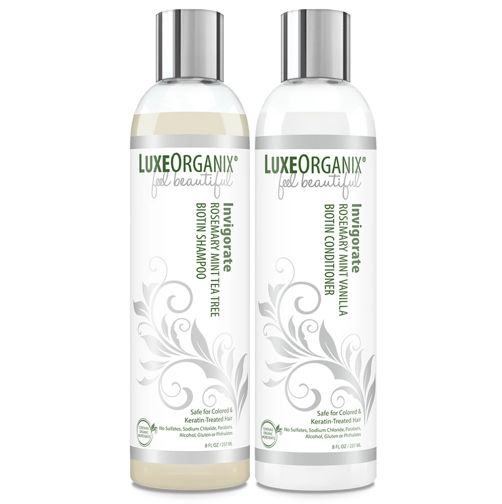 LuxeOrganix Biotin Shampoo and Conditioner Set - Thickening