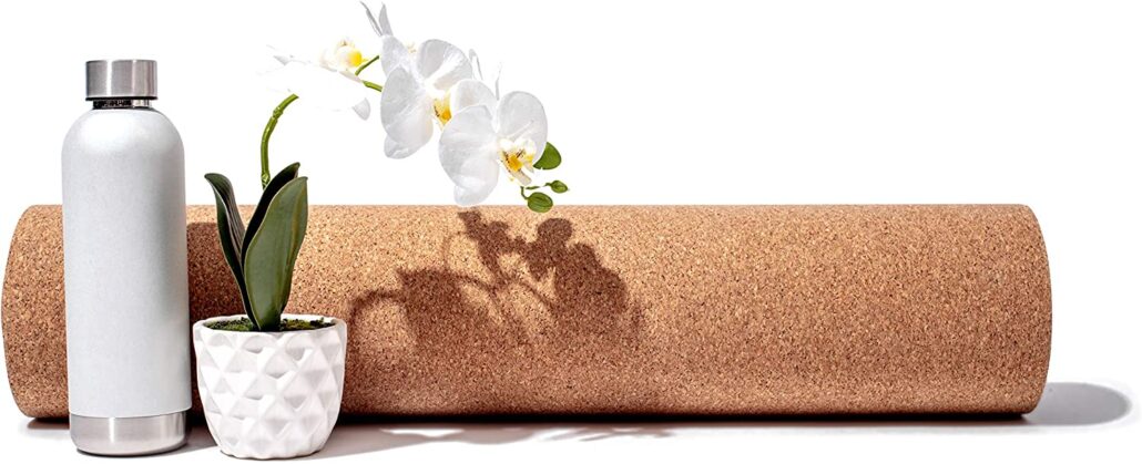 Luxury Cork Yoga Mat - Non Slip, Soft, Sweat Resistant. Thicker, Longer, and Wider for More Comfort and Support. Tough Enough for Hot Yoga. Optional Built-in Pose Alignment Lines (80