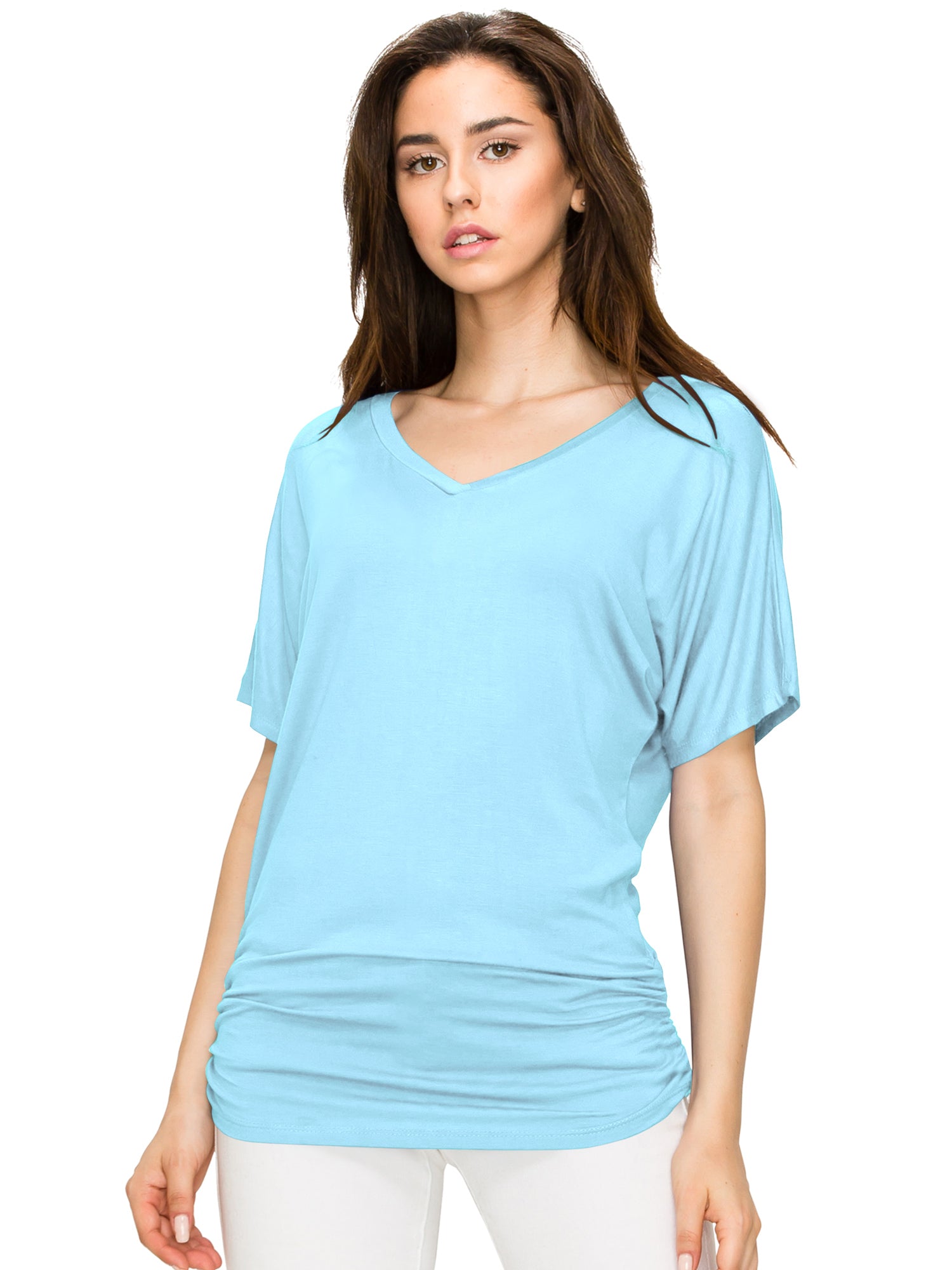 Made By Johnny Women’s V-Neck Dolman Top