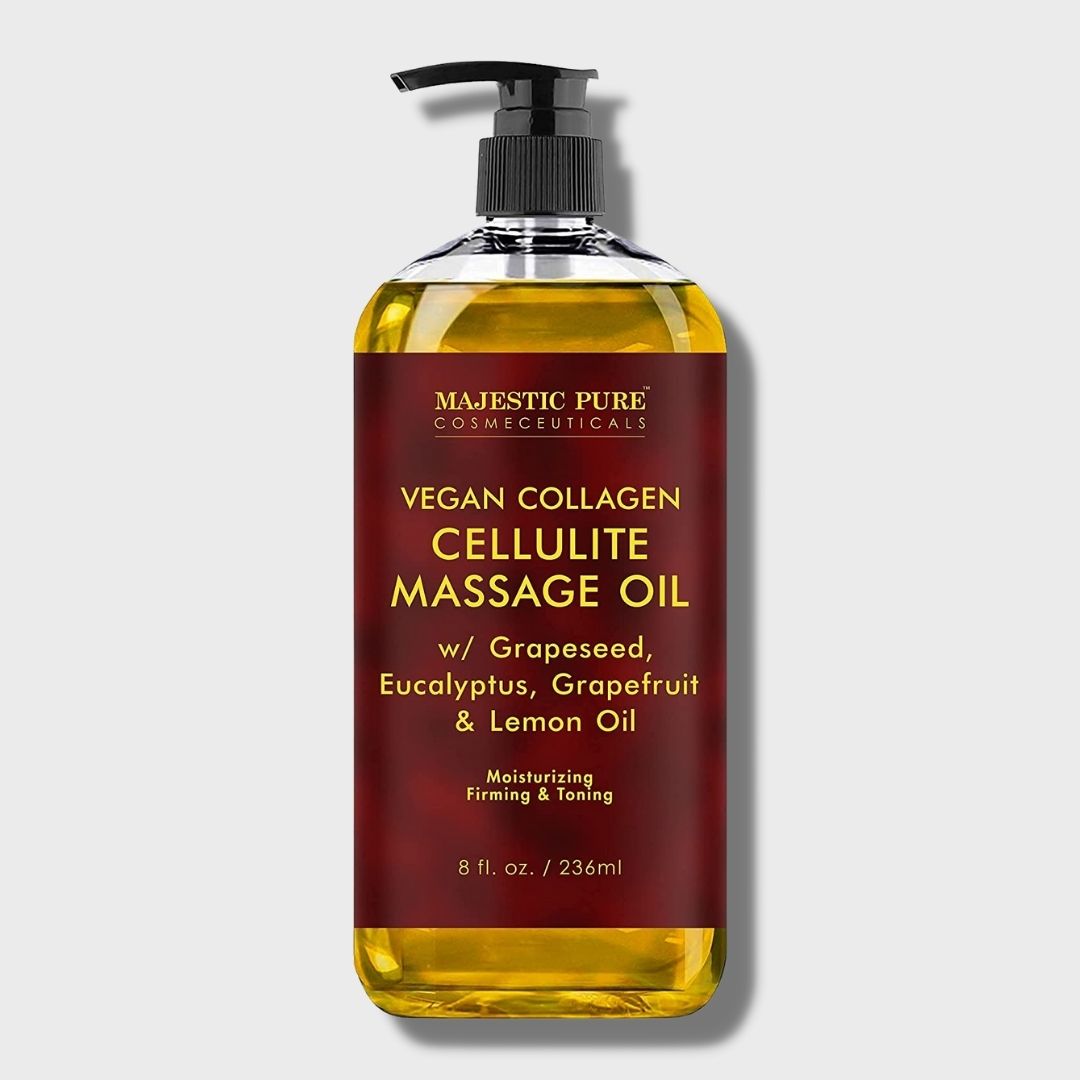 MAJESTIC PURE Cellulite Massage Oil - with Vegan Collagen & Stem Cells