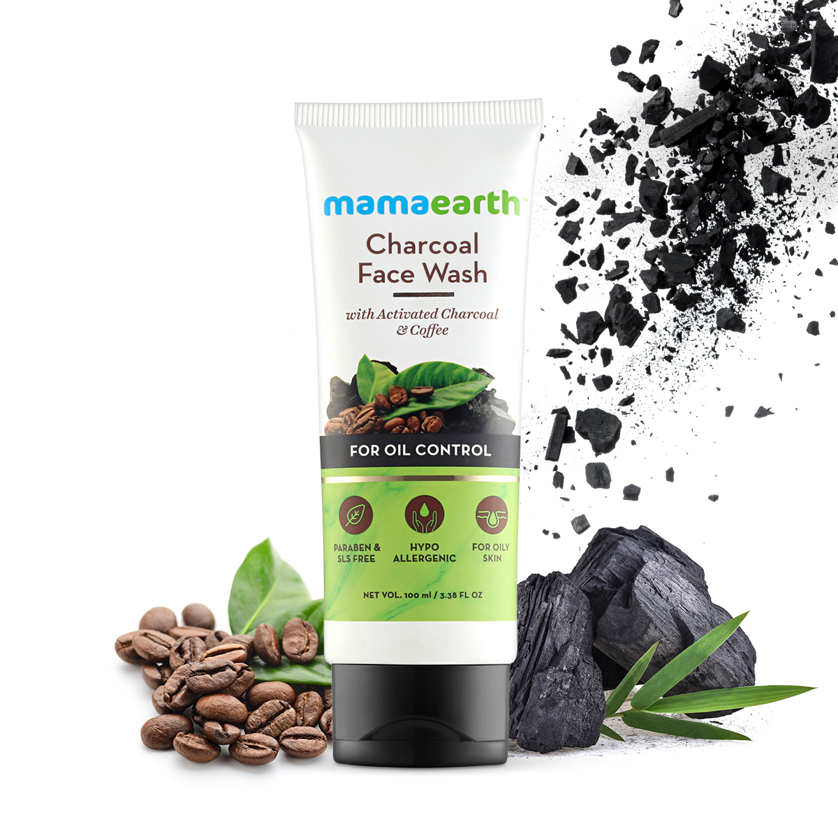 Mamaearth Charcoal Face Wash with Coffee Extracts for Deep Cleansing & Exfoliation