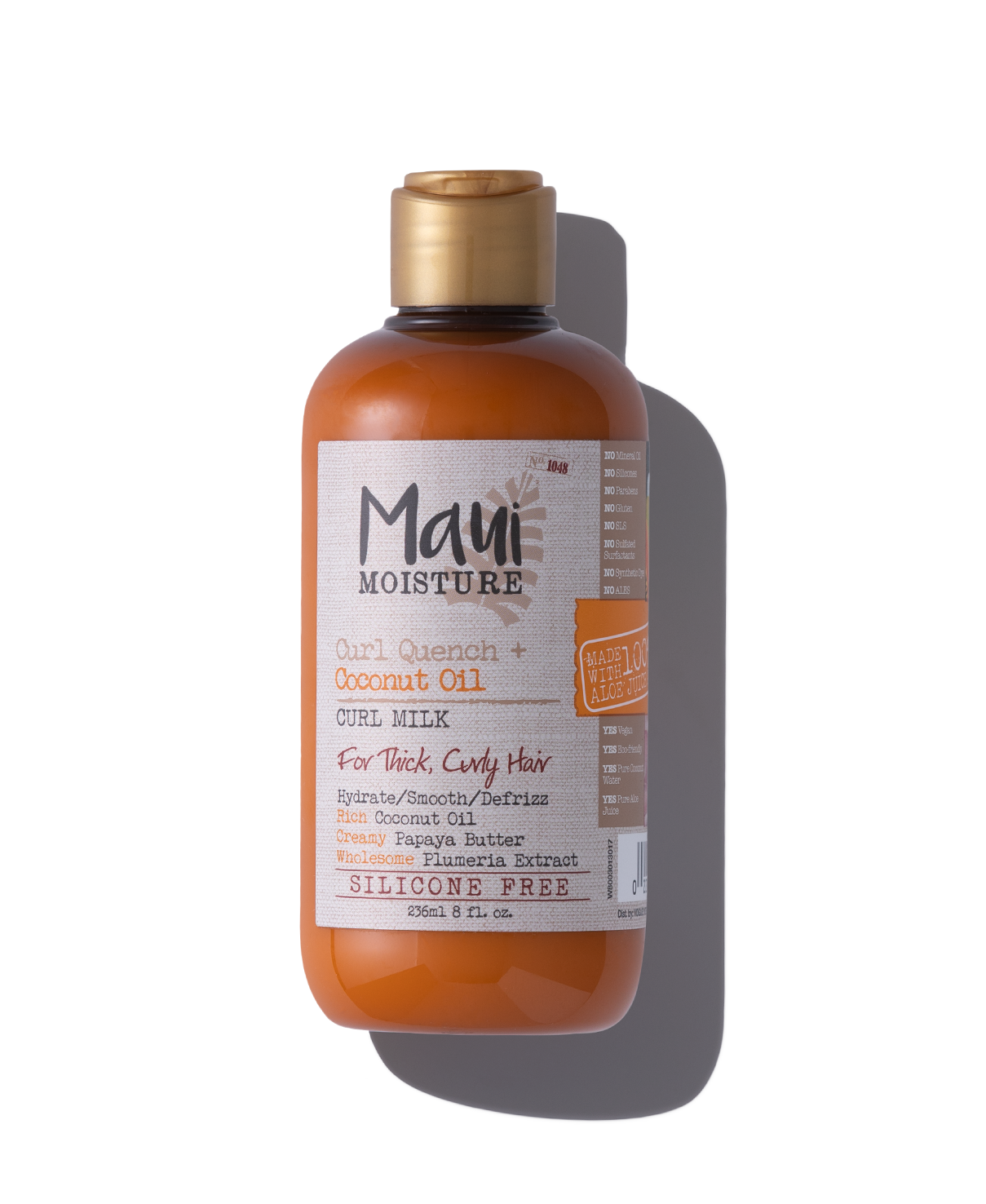 Maui Moisture Curl Quench + Coconut Oil Anti-Frizz Curl-Defining Hair Milk to Hydrate and Detangle Tight Curly Hair