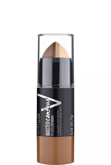 Maybelline New York Makeup Facestudio Master Contour V-Shape Duo Stick, Light Shade Contour Stick, 0.24 oz