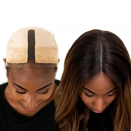 MILANO COLLECTION Lace GripCap for Women, 2 in 1 Lace Wig Grip Band Plus Wig Cap for Lace Wigs & Frontals with Reinforced Swiss Lace by Hairline and Part For Seamless Transition, Chocolate Brown Lace GripCap, Chocolate Brown