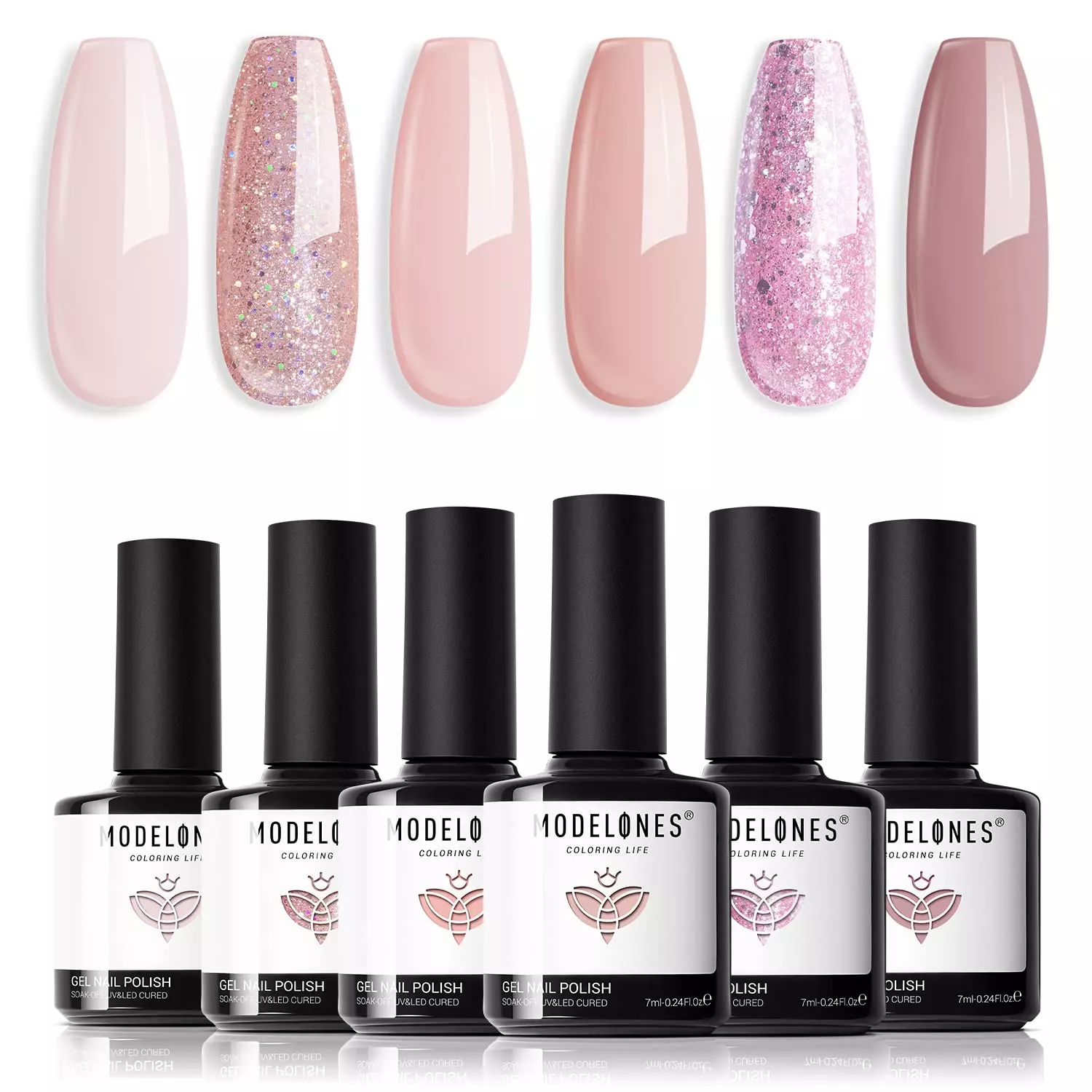 Modelones Glitter Gel Nail Polish Set