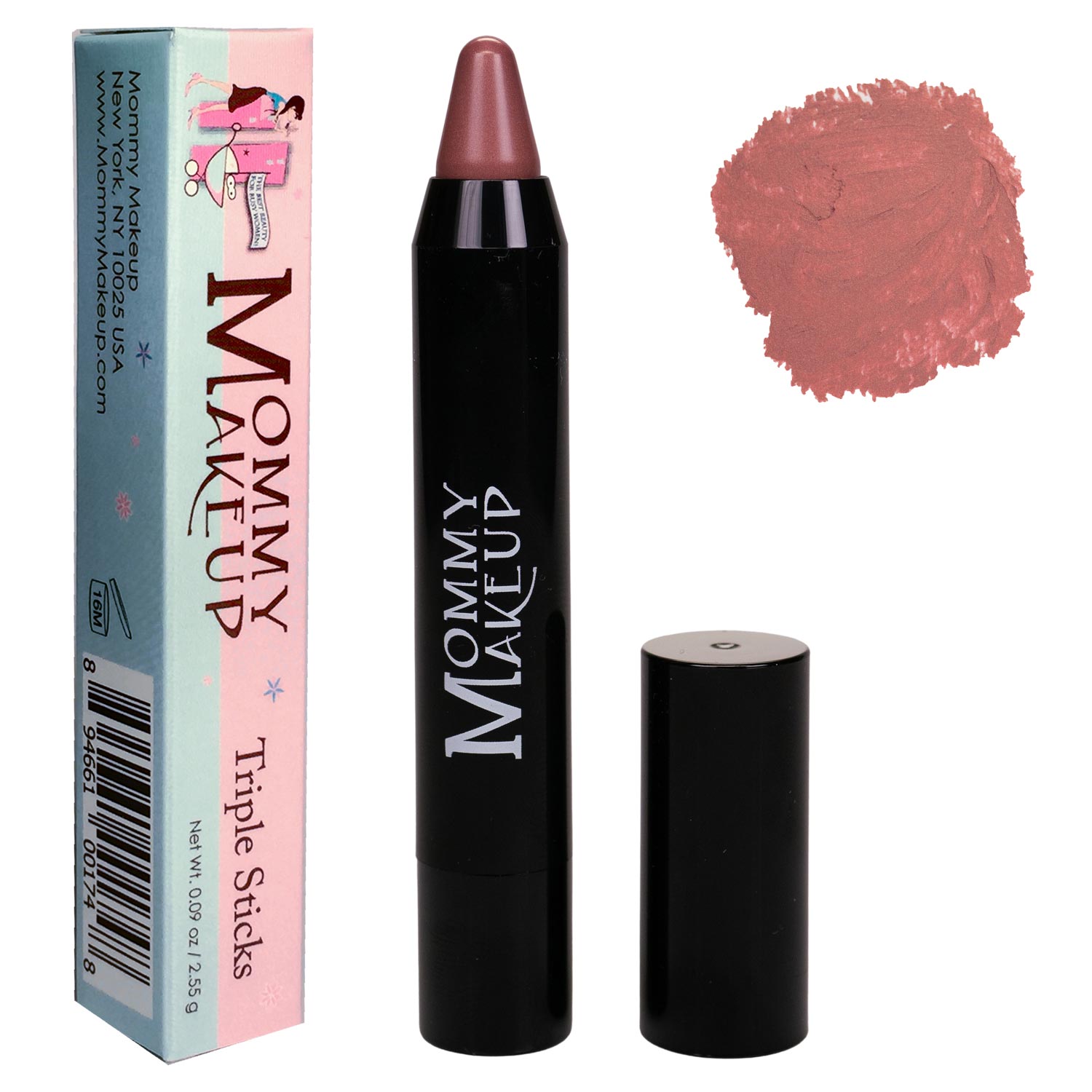 Mommy Makeup Triple Sticks Lipstick & Cream Blush – Daisy Glow