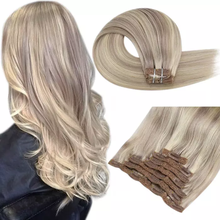 Moresoo Remy Hair Extensions Clip