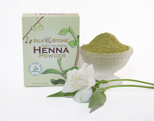 Natural Henna Powder, Pure Henna Powder for Hair Dye, Vegan and Gluten-Free Henna Hair Color, 100 grams - Silk and Stone