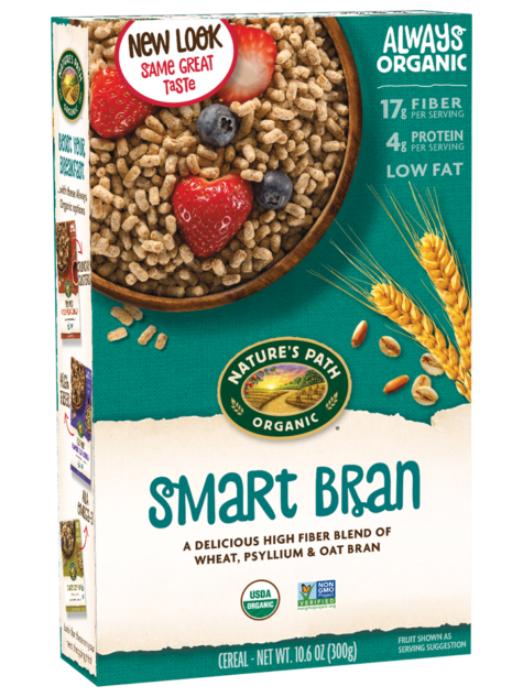 Nature's Path Organic Smart Bran Cereal, 10.6 Ounce (Pack of 6), Non-GMO, 17g Fiber, 4g Protein