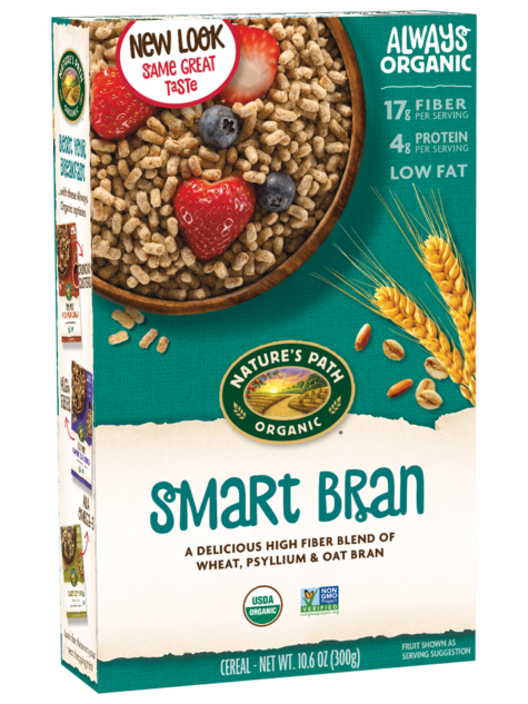 Nature's Path Organic Smart Bran Cereal, 10.6 Ounce (Pack of 6), Non-GMO, 17g Fiber, 4g Protein