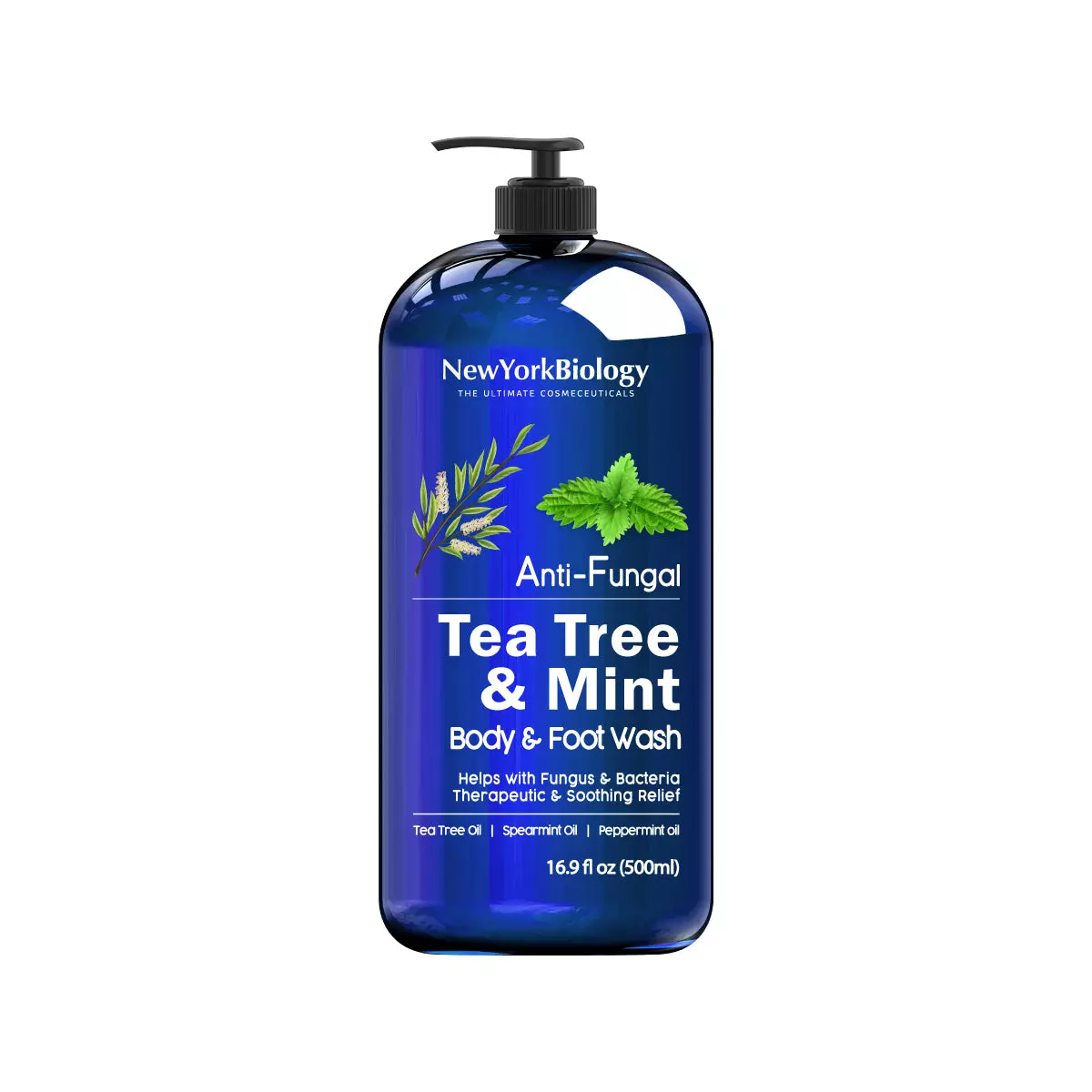 New York Biology Tea Tree Mint Body Wash for Men and Women