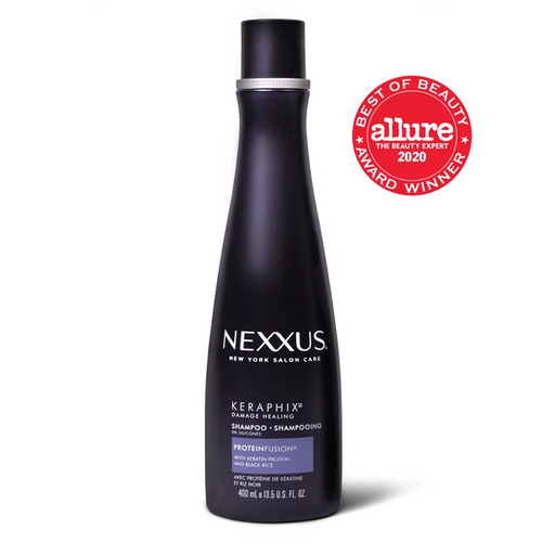 Nexxus Keraphix Shampoo for Damaged Hair Keraphix with ProteinFusion Silicone-Free with Keratin Protein and Black Rice 13.5 oz