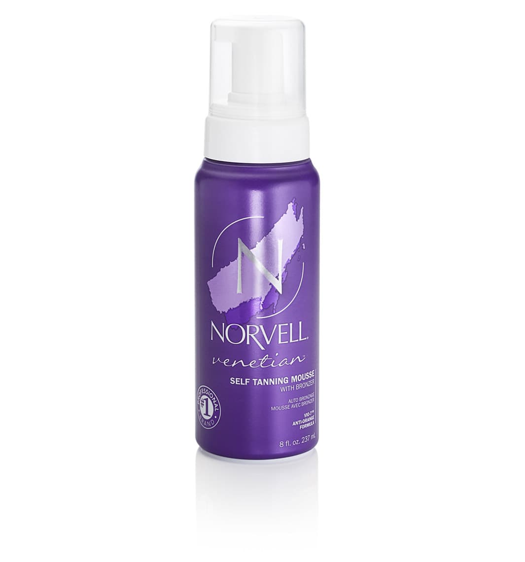 Norvell Venetian Sunless Self-Tanning Mousse with Bronzer - Instant Self Tanner - Natural Looking - Anti-Orange - Fake Tan for Bronzing Glow, 8 fl.oz. 8 Fl Oz (Pack of 1)