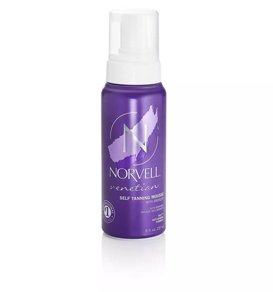 Norvell Venetian Sunless Self-Tanning Mousse with Bronzer - Instant Self Tanner - Natural Looking - Anti-Orange - Fake Tan for Bronzing Glow, 8 fl.oz. 8 Fl Oz (Pack of 1)