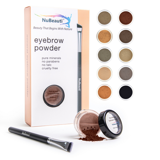 NuBeauti Pure Mineral Eyebrow Powder – Medium Brown