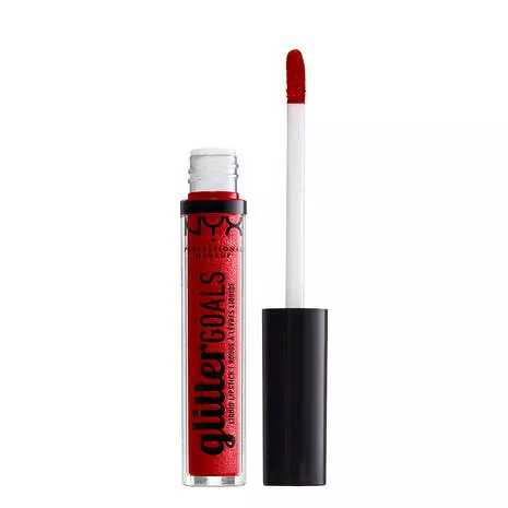 NYX PROFESSIONAL MAKEUP Glitter Goals Liquid Lipstick – Cherry Red
