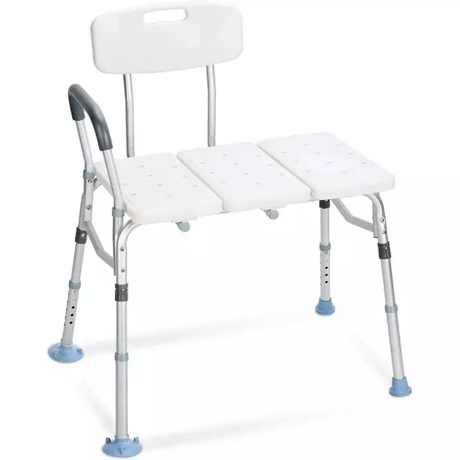 OasisSpace Heavy DutyAdjustable Height Bath Chair