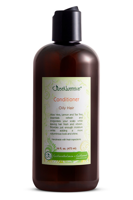 Oily Hair Conditioner | Oily Hair Treatment | Nutrient Rich Tea Tree Conditioner for Men and Women | Best Conditioner for Oily Hair | Natural Cleansing Conditioner | Just Nutritive | 16 Fl Oz