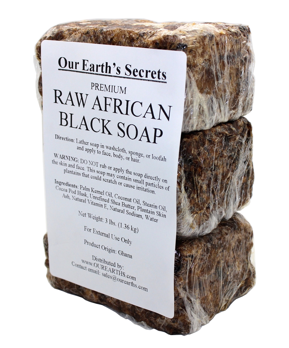 Our Earth’s Secrets Premium Raw African Black Soap
