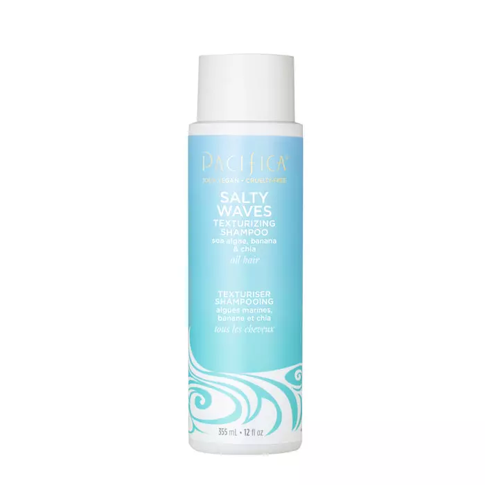 Pacifica Beauty, Salty Waves Texturizing and Moisturizing Shampoo, Banana Scent, For All Hair Types, Vitamin B + Vitamin E, Beach Hair, Beachy Waves, Sulfate Free, Vegan & Cruelty Free