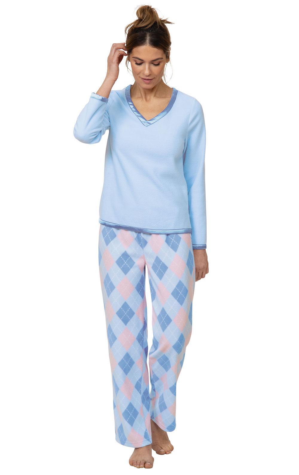 womens fleece pajama tops