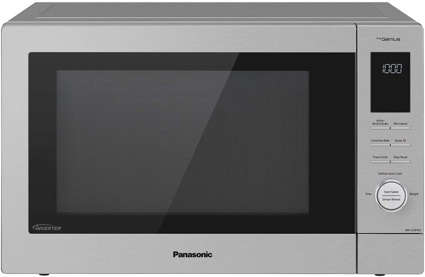 Panasonic HomeChef 4-in-1 Microwave Oven with Air Fryer, Convection Bake, FlashXpress Broiler, Inverter Microwave Technology, 1000W, 1.2 cu ft with Easy Clean Interior - NN-CD87KS (Stainless Steel) 4 in 1 Microwave