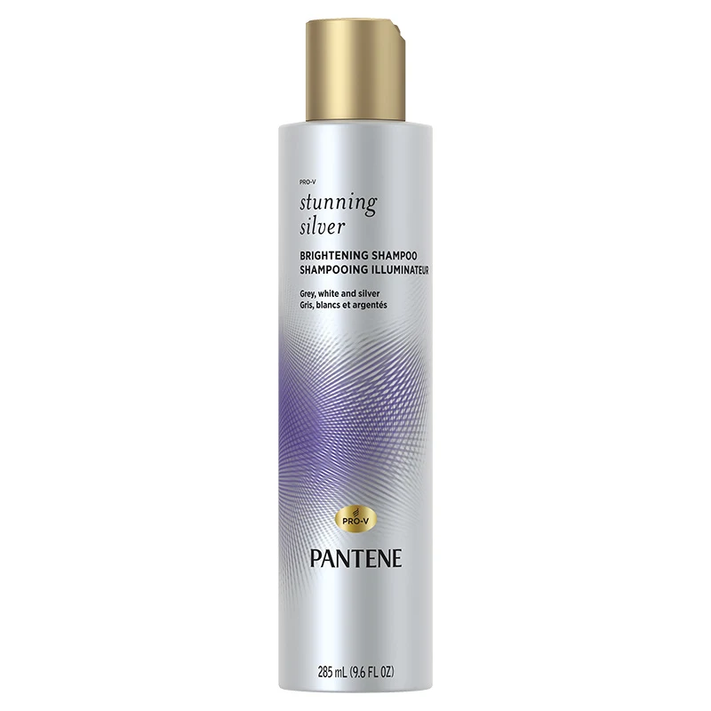 Pantene Silver Expressions Brightening Purple Shampoo, for Gray/Silver Dyed and Color Treated Hair, with Biotin and Vitamin E, 9.6 Fl Oz