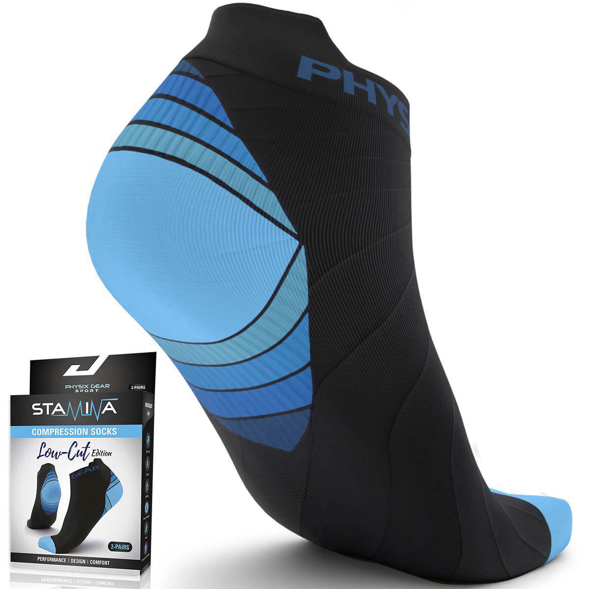 Physix Gear Sports Stamina Compression Socks Low Cut Edition