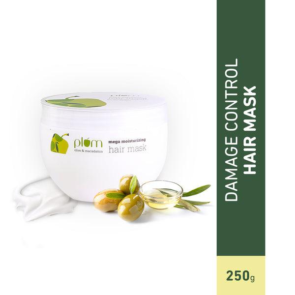 Plum Olive & Macadamia Mega Moisturizing Hair Mask | Deep Nourish | Hair Spa For Dry and Frizzy Hair | Sulphate Free | Silicone Free | 100% Vegan | 250g