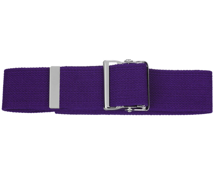 Prestige Medical Cotton Gait Belt with Metal Buckle, Purple