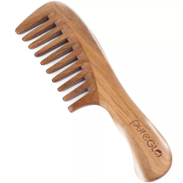 pureGlo Natural Wooden Comb