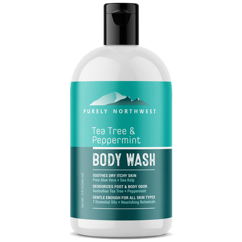 PURELY NORTHWEST-Tea Tree Oil & Peppermint Body Wash for Men & Women
