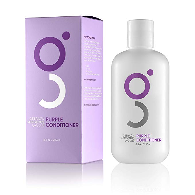 Purple Conditioner for Blonde Hair by GBG ? 3min Mirror Shine Daily Restoration Mask Transforms Brassy, Yellow Dinge in Highlighted, Grey or Blonde Hair ? MIT & Paraben Free Blue Hair Mask Toner 8oz